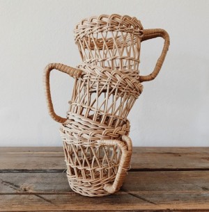RATTAN CUP HOLDER